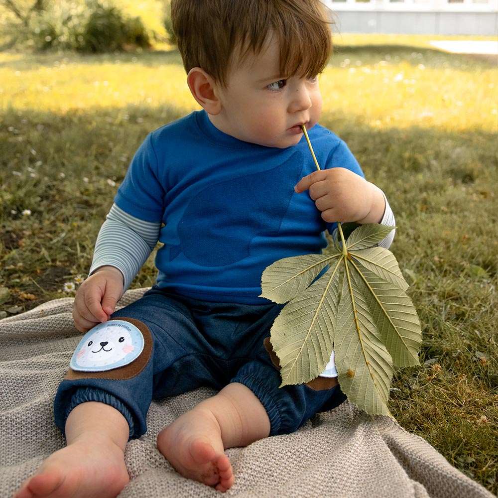 Baby T-Shirt kurzarm azur blau