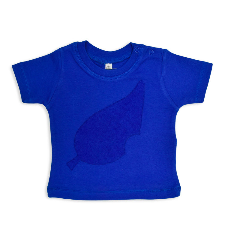 Baby T-Shirt kurzarm azur blau